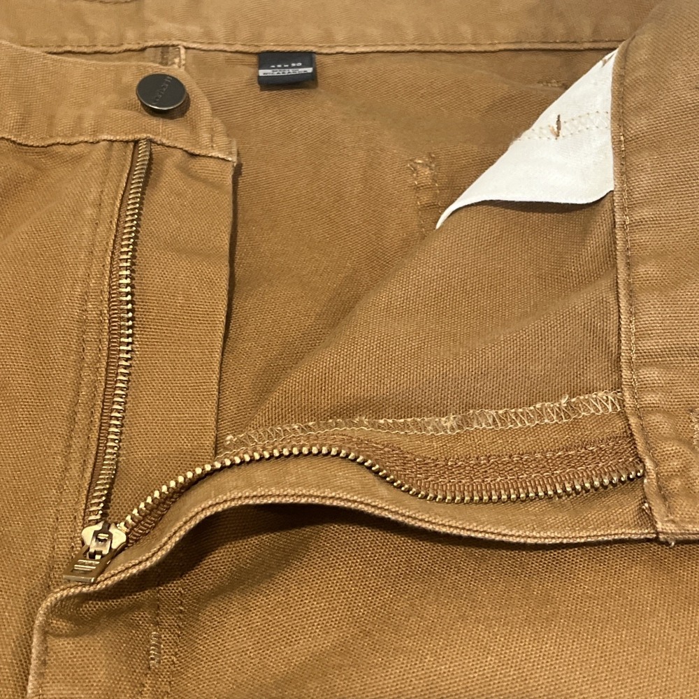 Carhartt Loose Fit Carpenter Pants Mens 42x30 Tan Utility Work Jeans Rugged - Picture 5 of 12